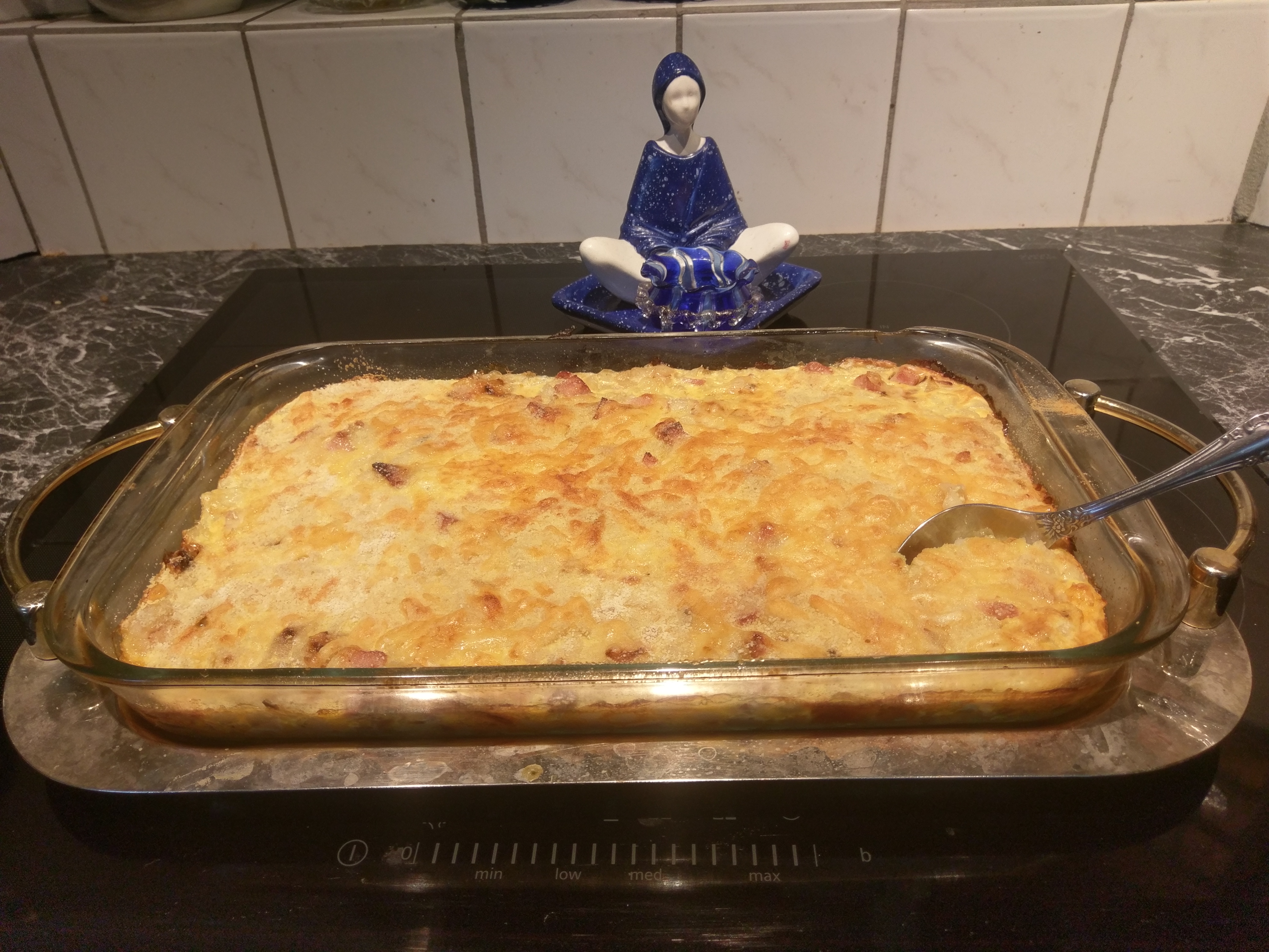 Klassisk makaronipudding